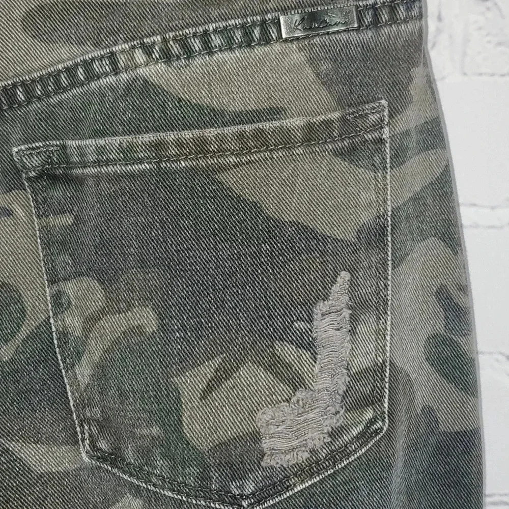 KanCan Green Camouflage Distressed Jeans 5/26 - Picture 9 of 13
